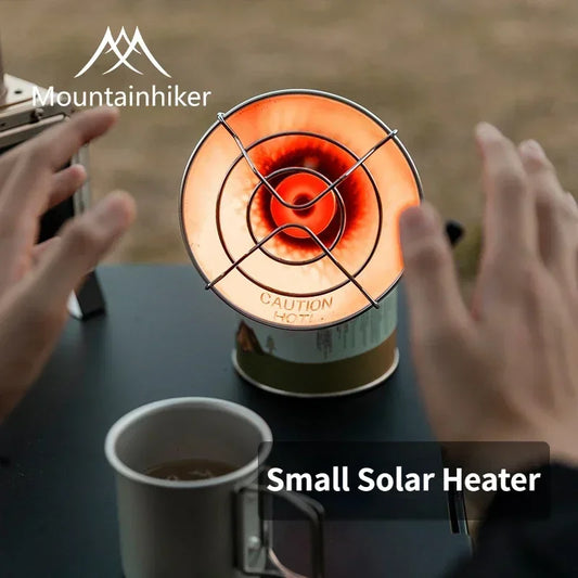 MOUNTAINHIKER Portable Mini Sun Gas Heating Stove Solar Heater Outdoor Camping Heater Oven Mini Gas Small Sun Warmer Butane