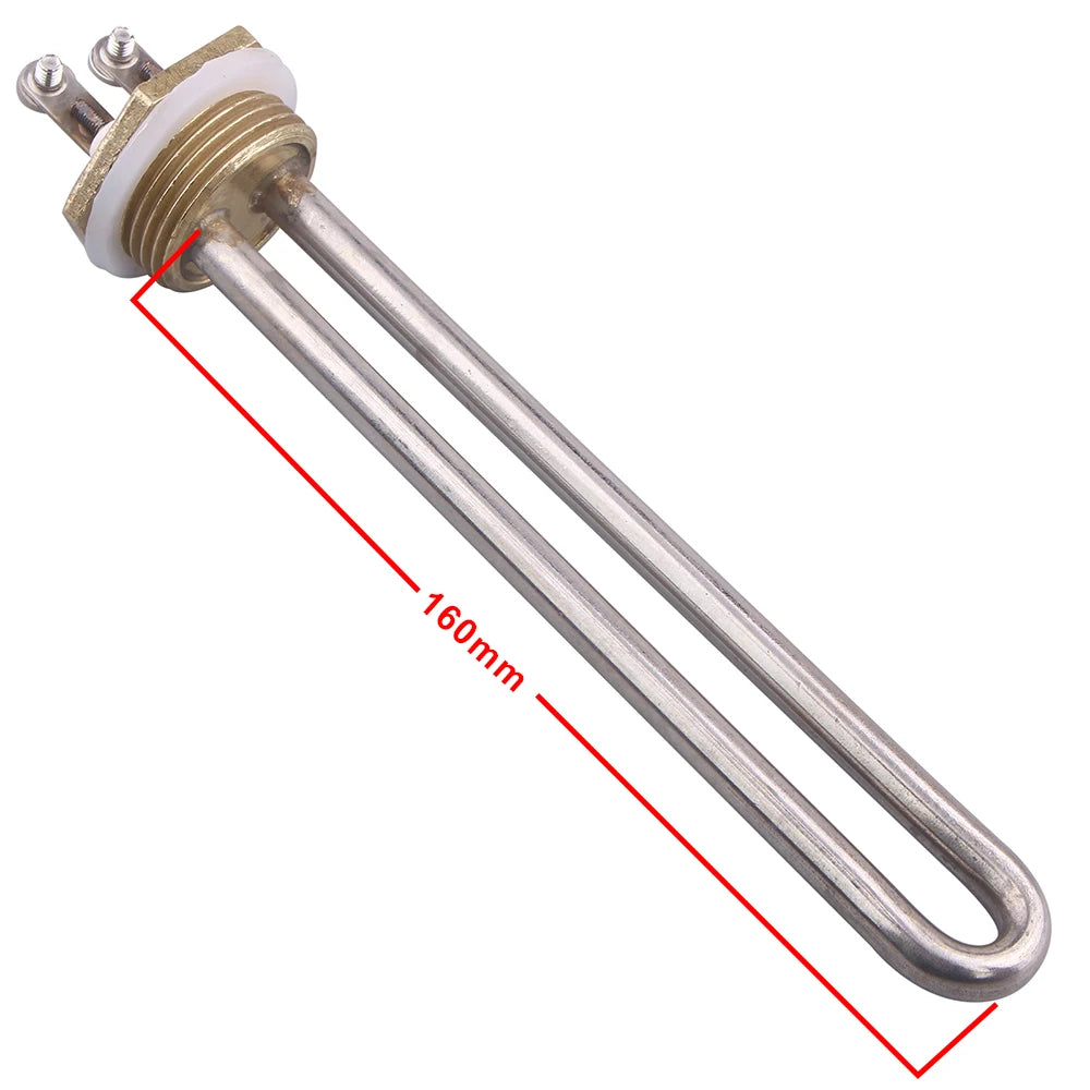 DERNORD Water Heater 220v 750w 1000w 1500w DN25 SUS304 Electrical Heating Element Immersion Tube Water Heater Element